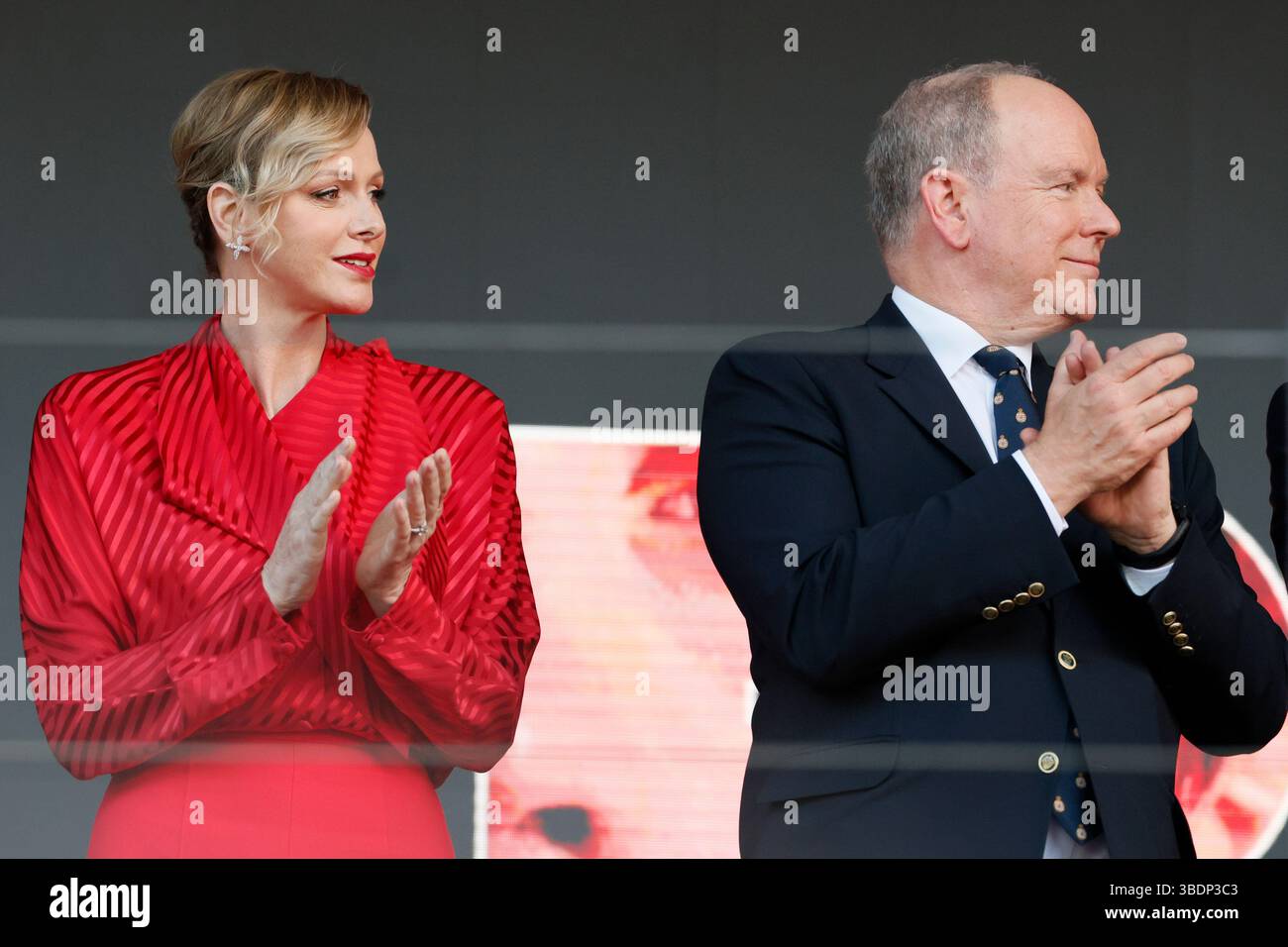 Monaco, 25 mai 2025. Formule 1 Tag Heuer Grand Prix de Monaco 2025. Photo : Prince de Monaco Albert II et son épouse la Princesse Charlene © Piotr Zajac/Alamy Live News Banque D'Images