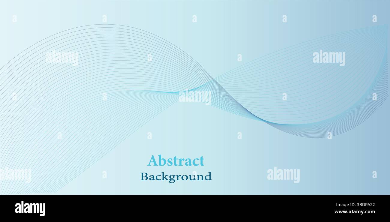 Fond d'onde abstraite bleu clair avec un design de gradient lisse Illustration de Vecteur