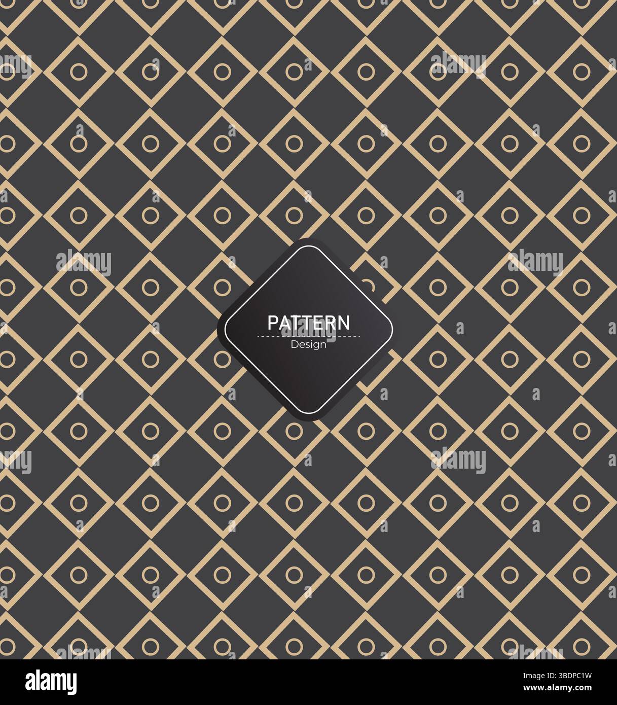 Fond géométrique de formes d'or, motif luxueux noir Illustration de Vecteur