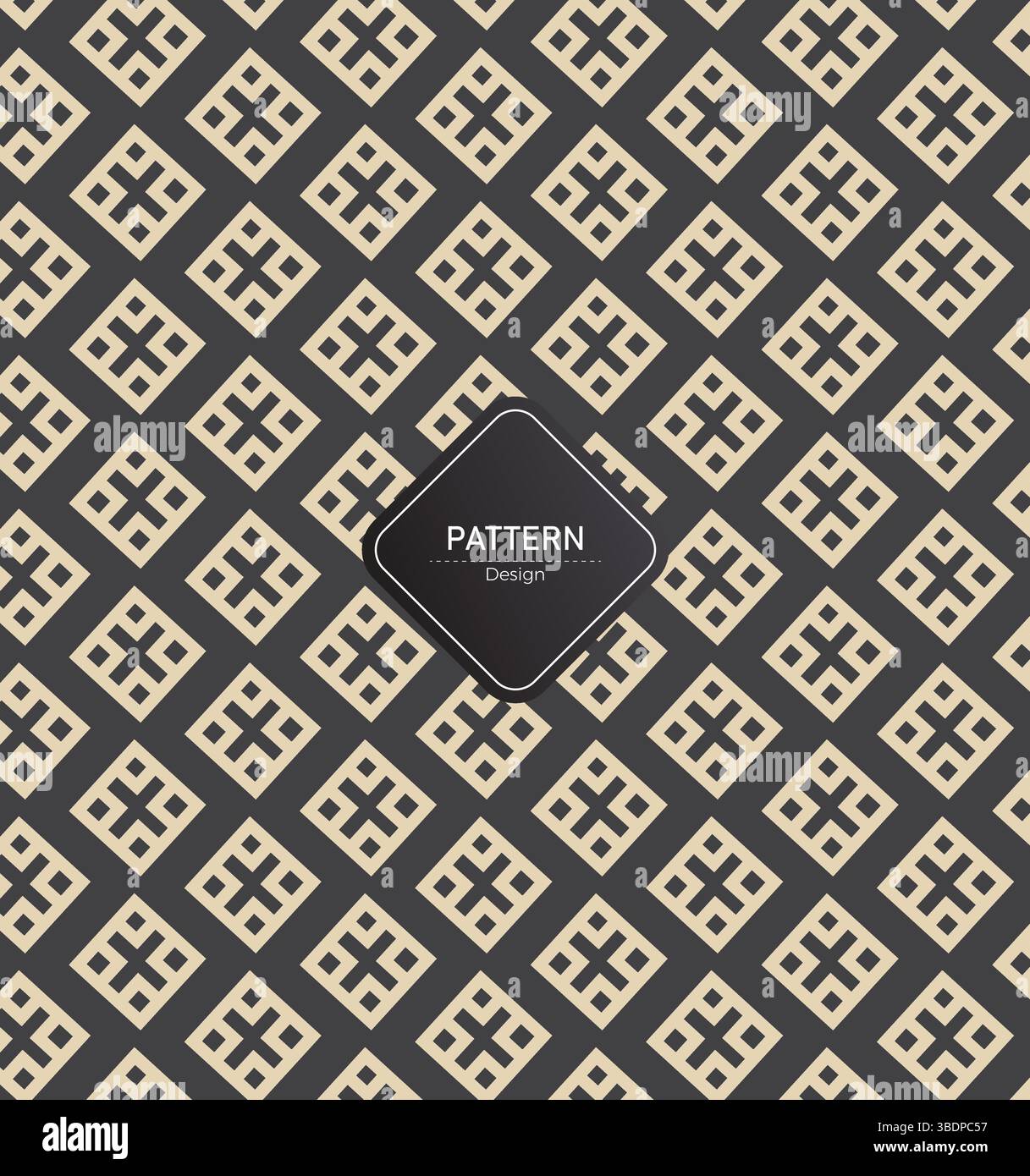 Fond géométrique de formes d'or, motif luxueux noir Illustration de Vecteur