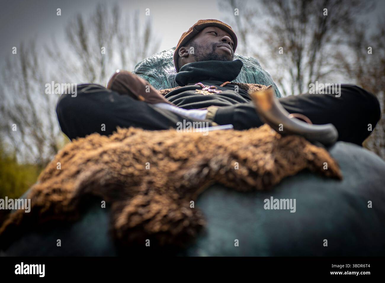 Montréal Tam-Tams dans le parc du Mont-Royal à Montréal, Canada. Le Tam-Tams est le nom informel d'un festival hebdomadaire gratuit de tambours. Banque D'Images