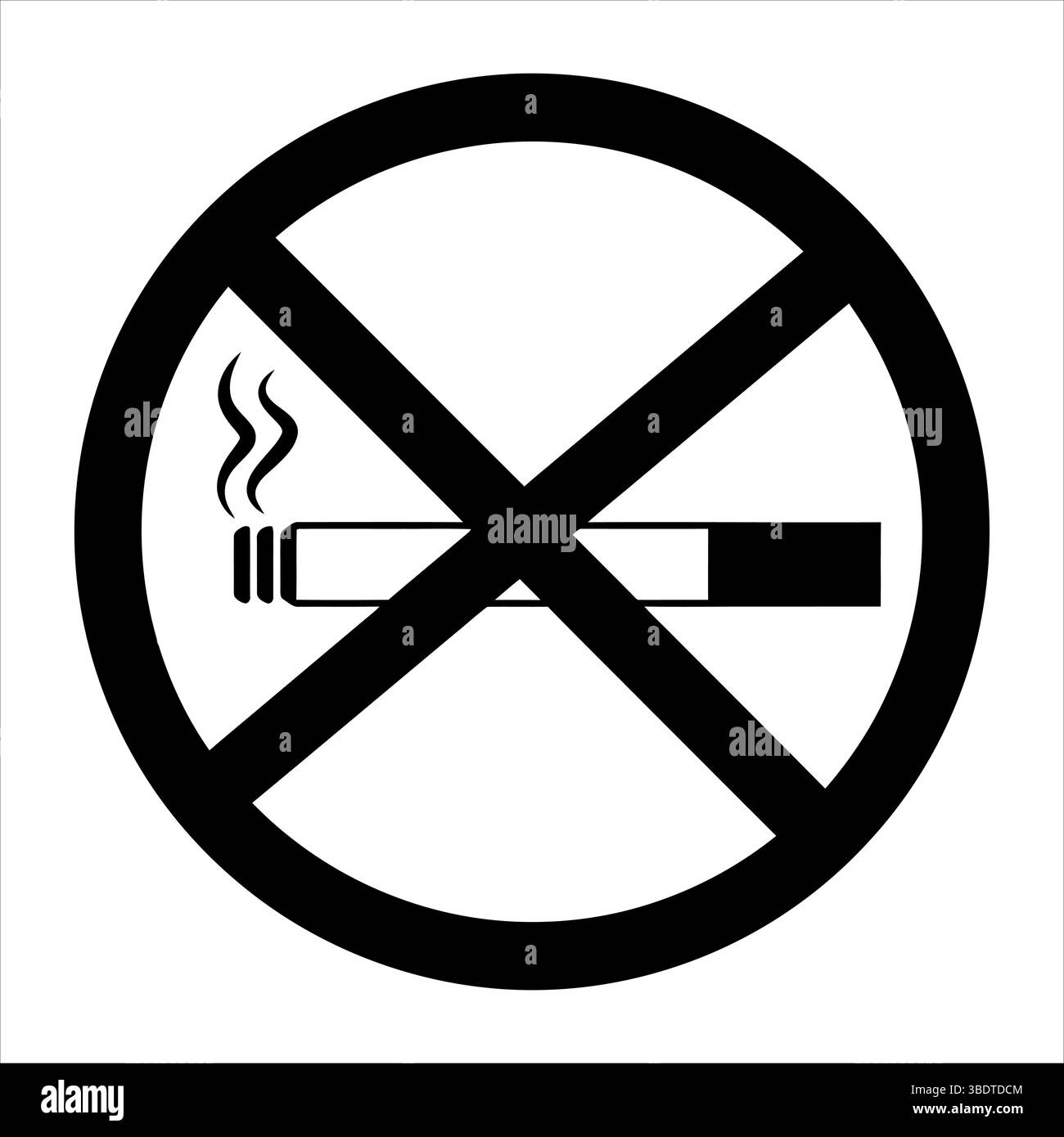 Vecteur de silhouette de signe non fumeur pour les zones interdites, santé sécurité, interdiction de fumer, icônes de sensibilisation du public Illustration de Vecteur
