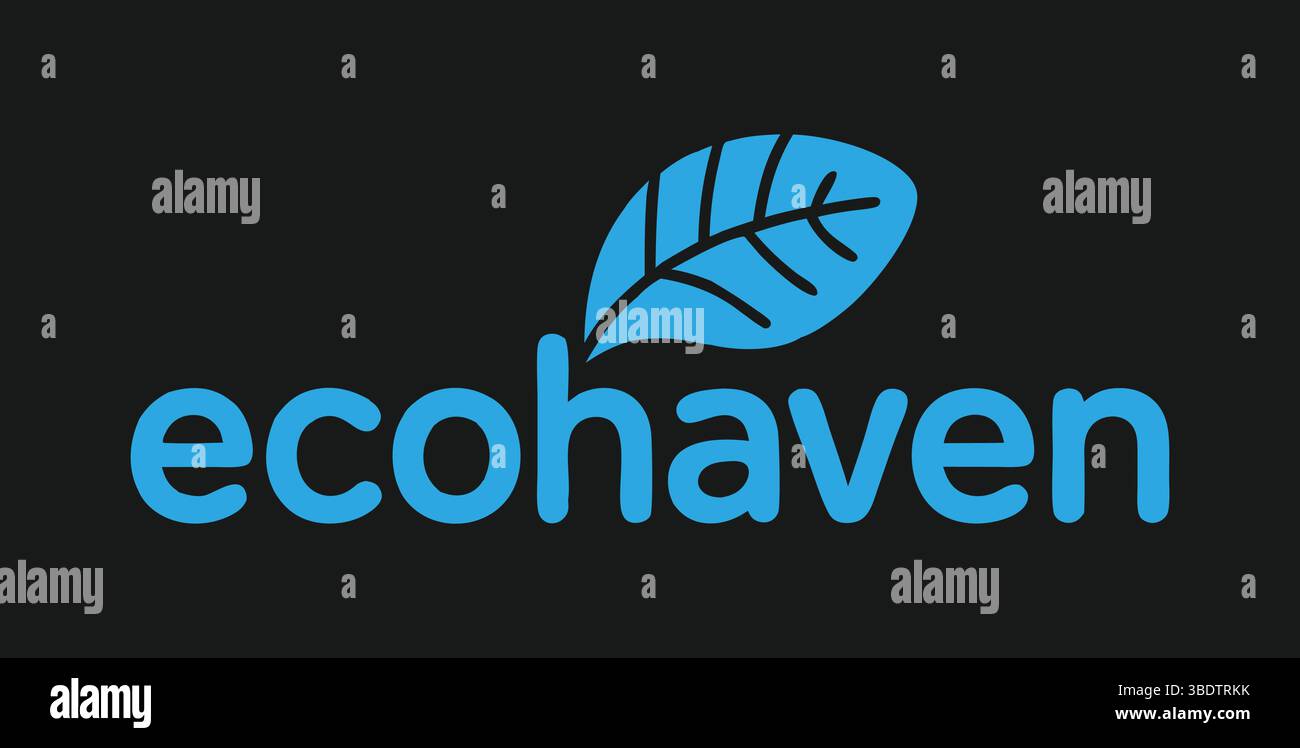 Logo Eco Haven Leaf Illustration de Vecteur Logo Eco Haven Leaf Illustration de Vecteur