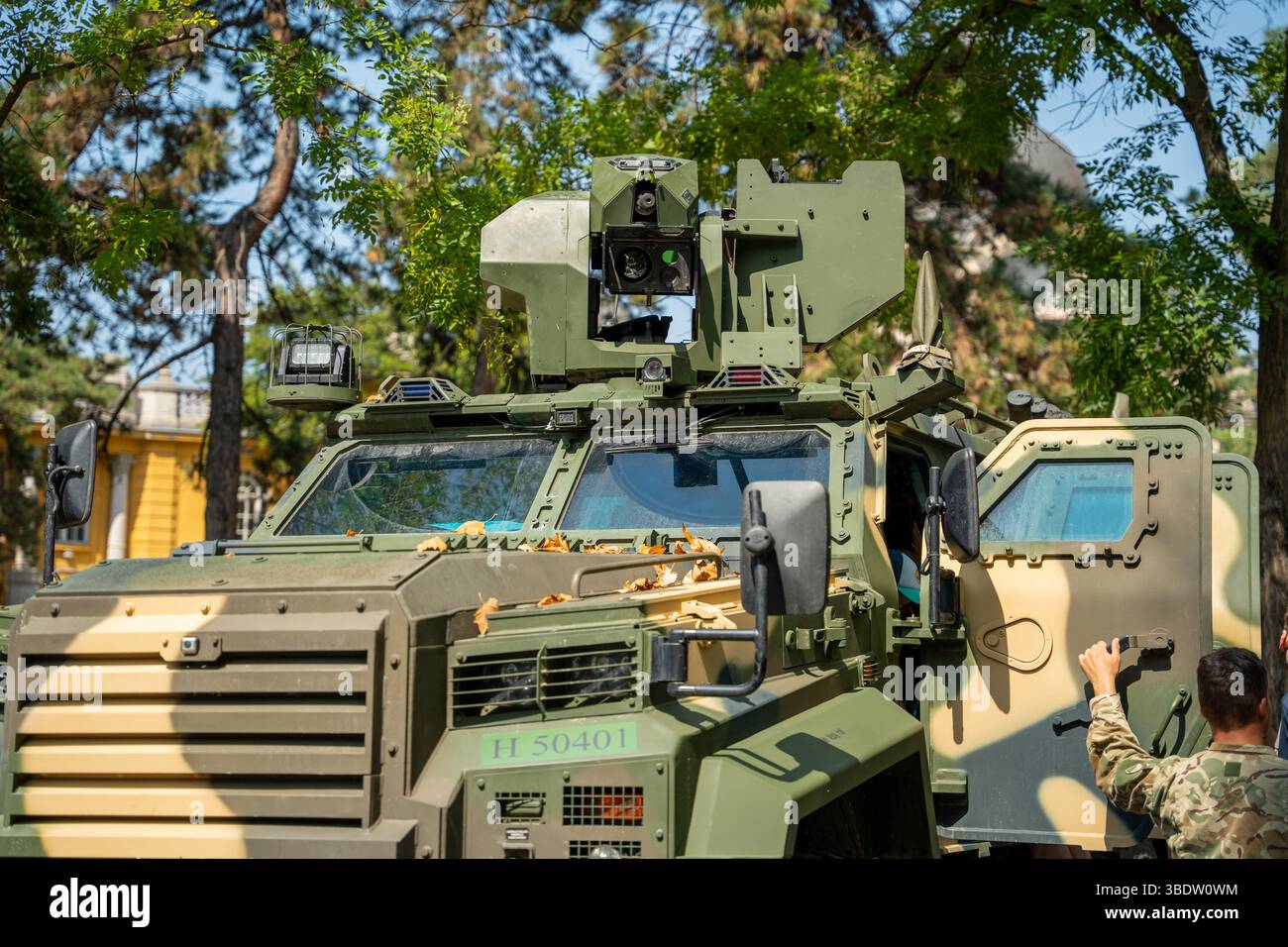 Budapest, Hongrie - 20 août 2024 : le Kirpi MRAP de fabrication turque exposé à Budapest Defense expo Banque D'Images