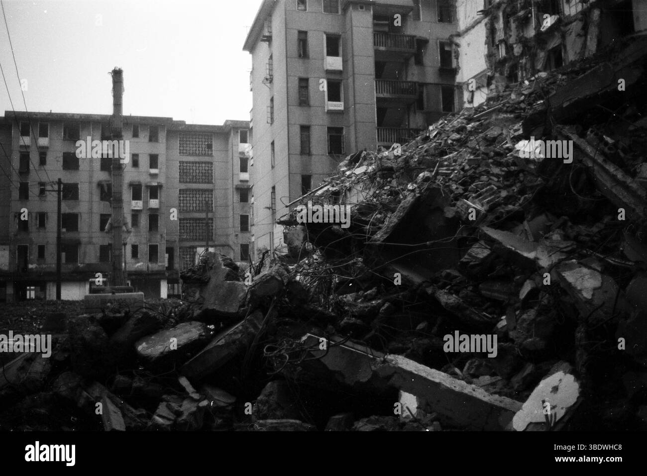 Démolition de masse pour le développement commercial à Hefei, Anhui, Chine, début des années 2010 Banque D'Images