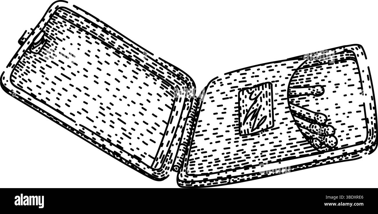 vecteur dessiné à la main par esquisse de boîte d'allumettes sans pied Illustration de Vecteur