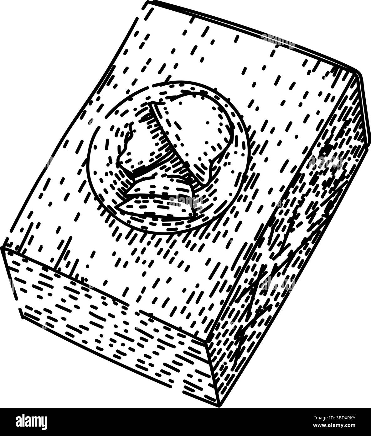 vecteur dessiné à la main par croquis de boîte d'allumettes de tumbler Illustration de Vecteur