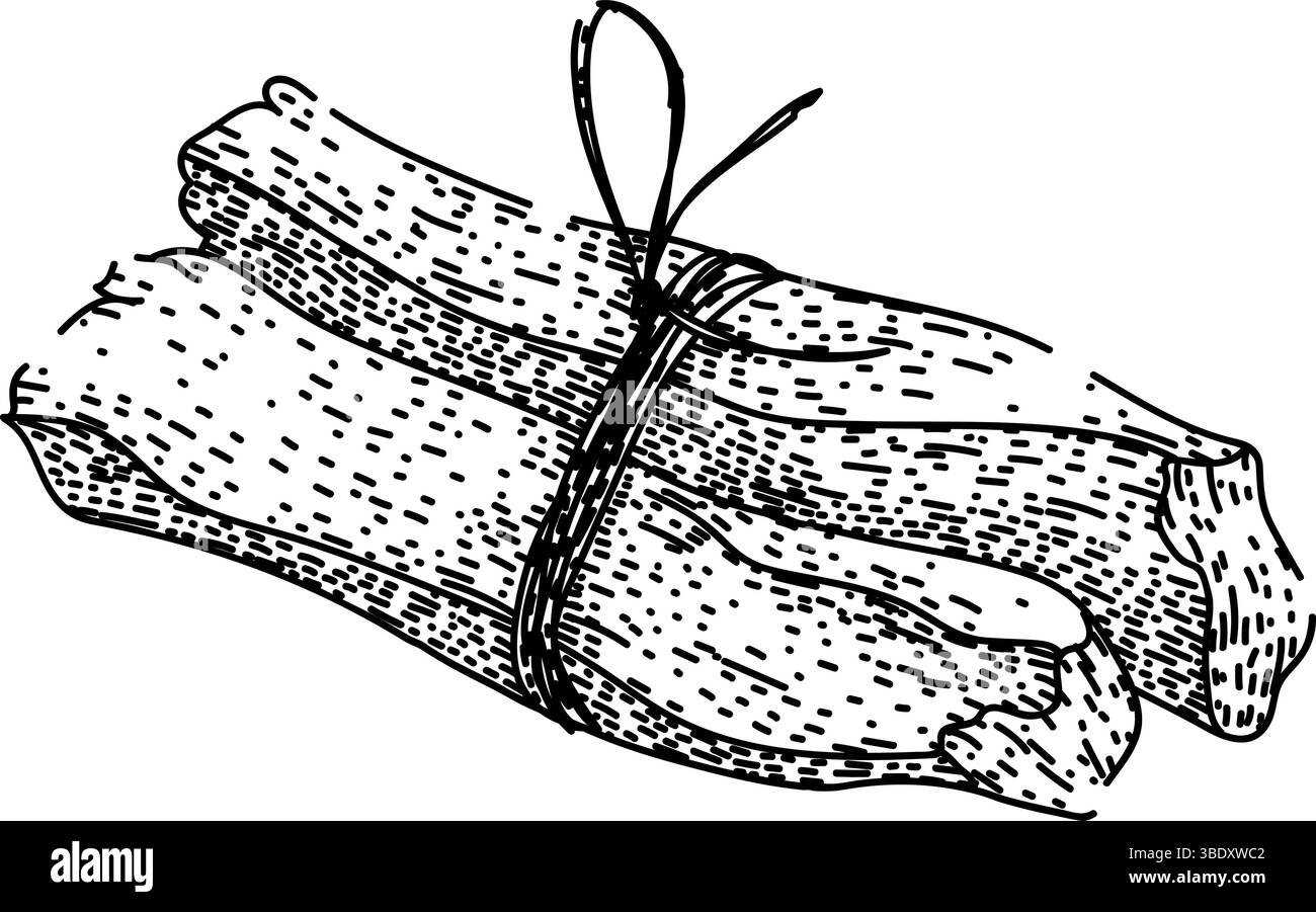 encens palo santo esquisse vecteur dessiné à la main Illustration de Vecteur