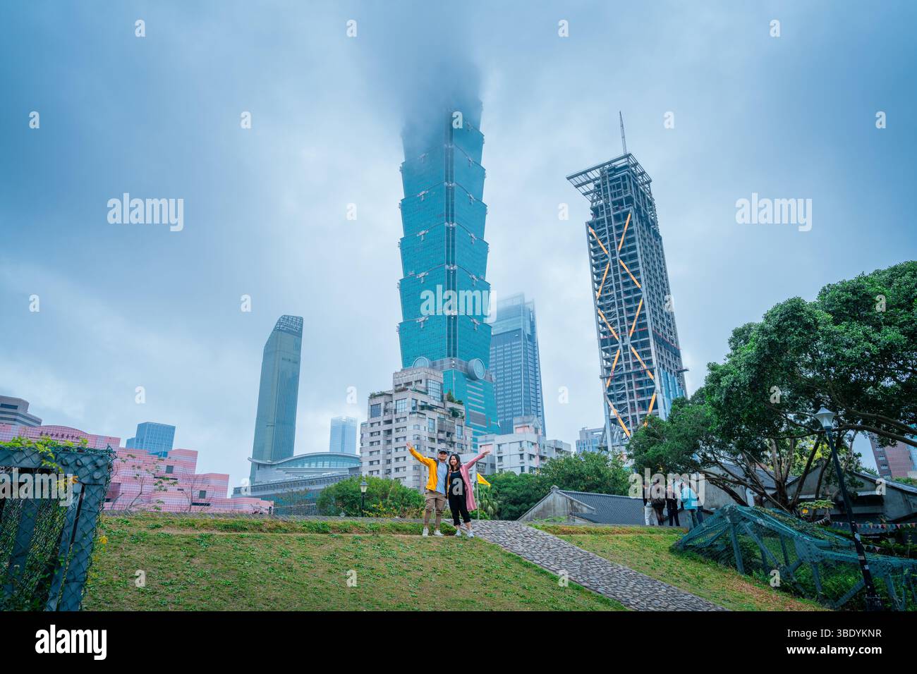 Meilleure vue de Taipei 101 – perspective diurne emblématique à Taipei, Taiwan Banque D'Images