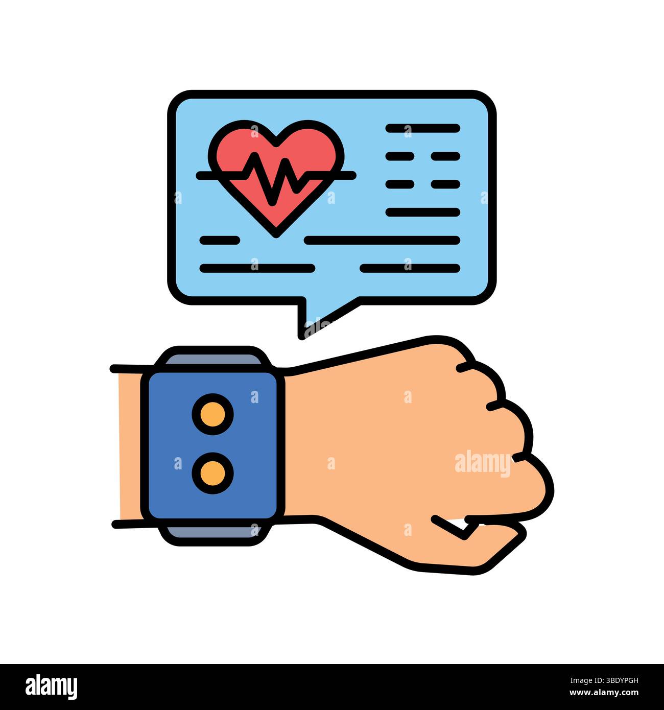 icône plate couleur du tracker d'activité pour les projets numériques et imprimés. Icônes nettes minimales pour les applications et les sites Web. Icônes simples modernes pour UI UX et branding Illustration de Vecteur