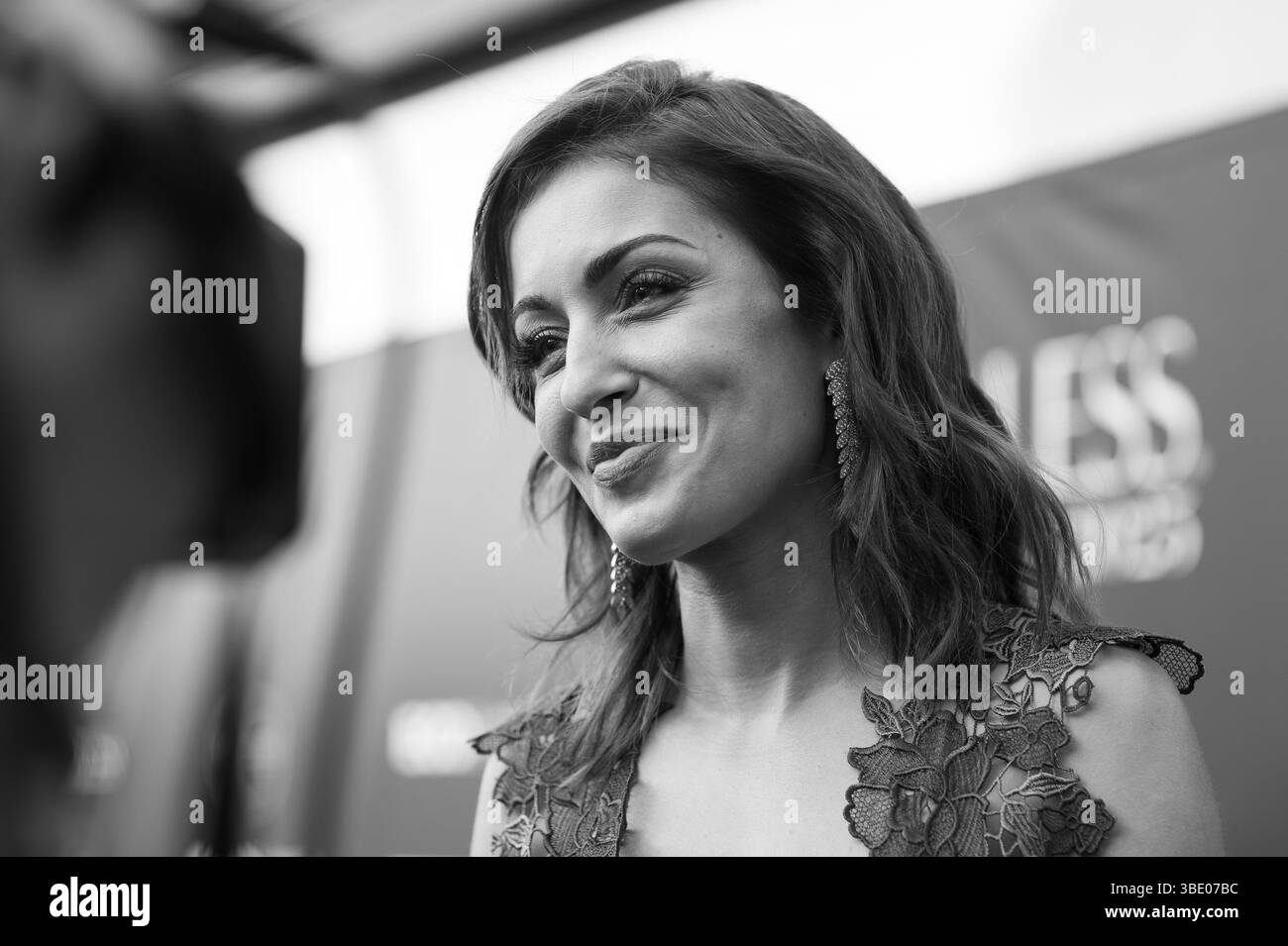 Hiba Abouk assiste au tapis rouge « Mujer Fearless » au Teatro Magno le 26 mai 2025 à Madrid, en Espagne. Banque D'Images