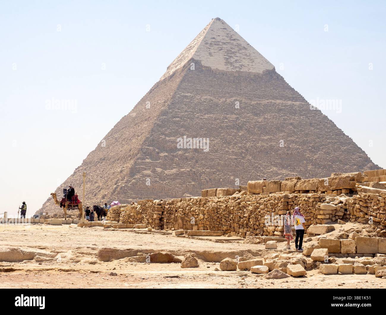 La pyramide de Khafre à Gizeh Banque D'Images