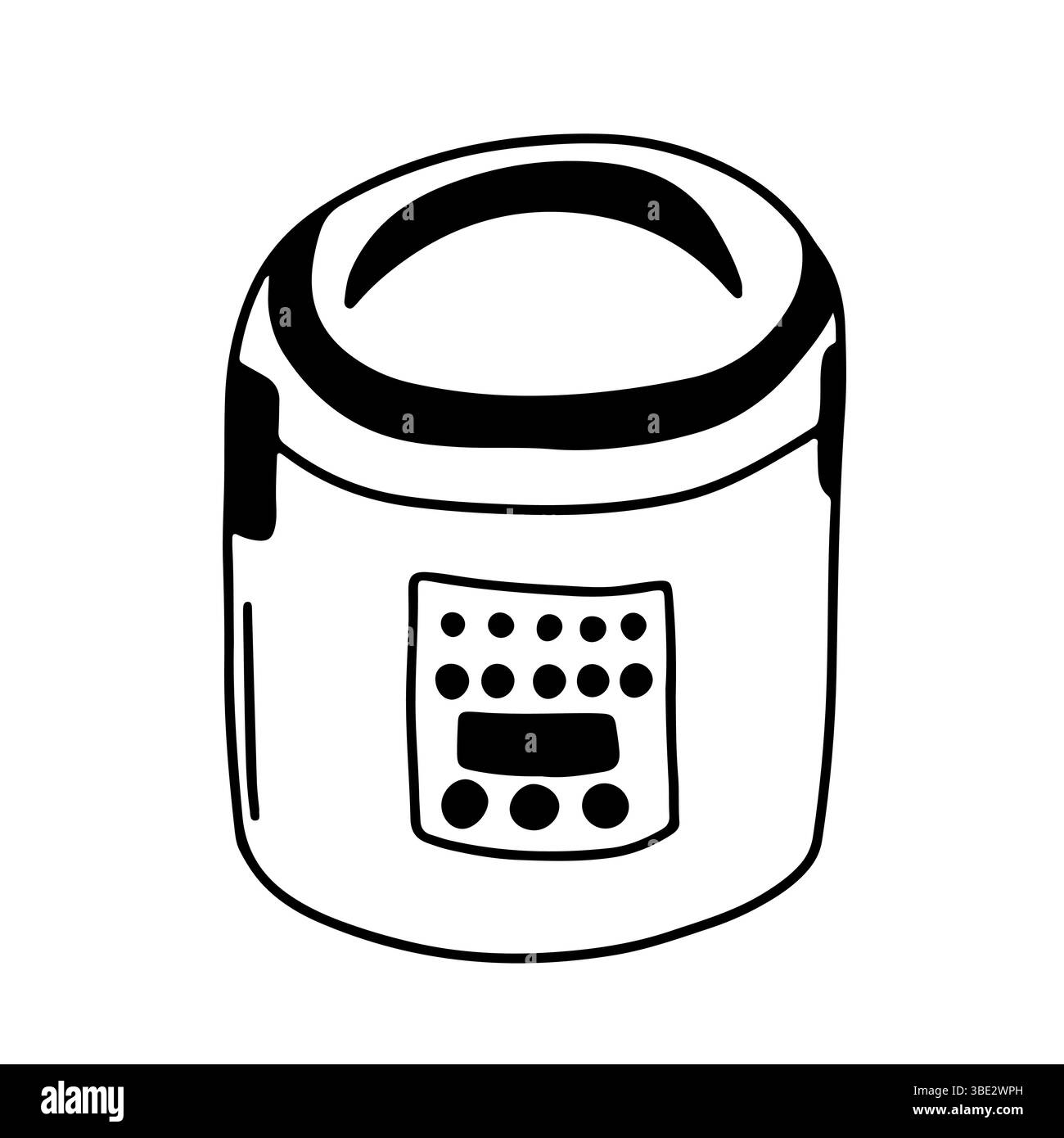 Croquis vectoriel dessiné à la main Multicooker Illustration de Vecteur
