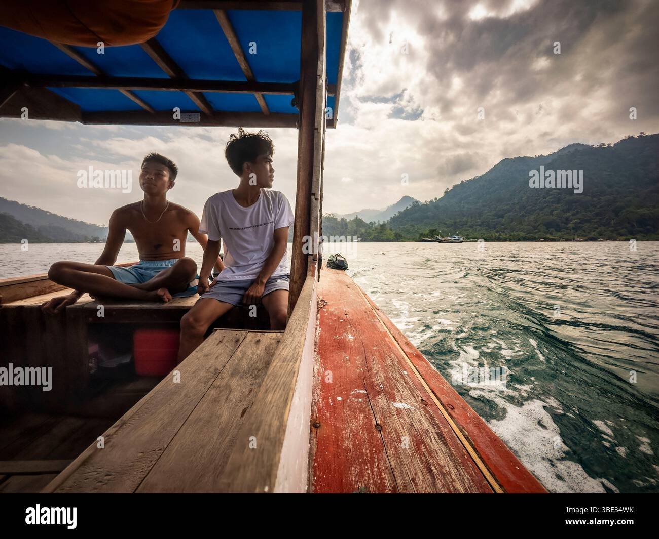 Indonésie, île de Sumatra, Pesisir Selatan, village de Sungai Pinang, excursion en bateau à l'île de Marak Banque D'Images