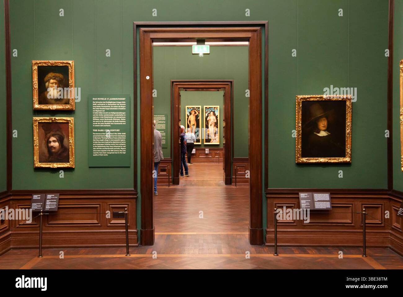 Allemagne, État de Saxe, Dresde, vieille ville (Altstadt), palais Zwinger, Semperbau, Galerie des maîtres anciens (Gemäldegalerie Alte Meister), les Cranachs et leurs peintures d'atelier, peintures de Cranach, Adam et Eve, par Lucas Cranach le jeune, 1537 Banque D'Images