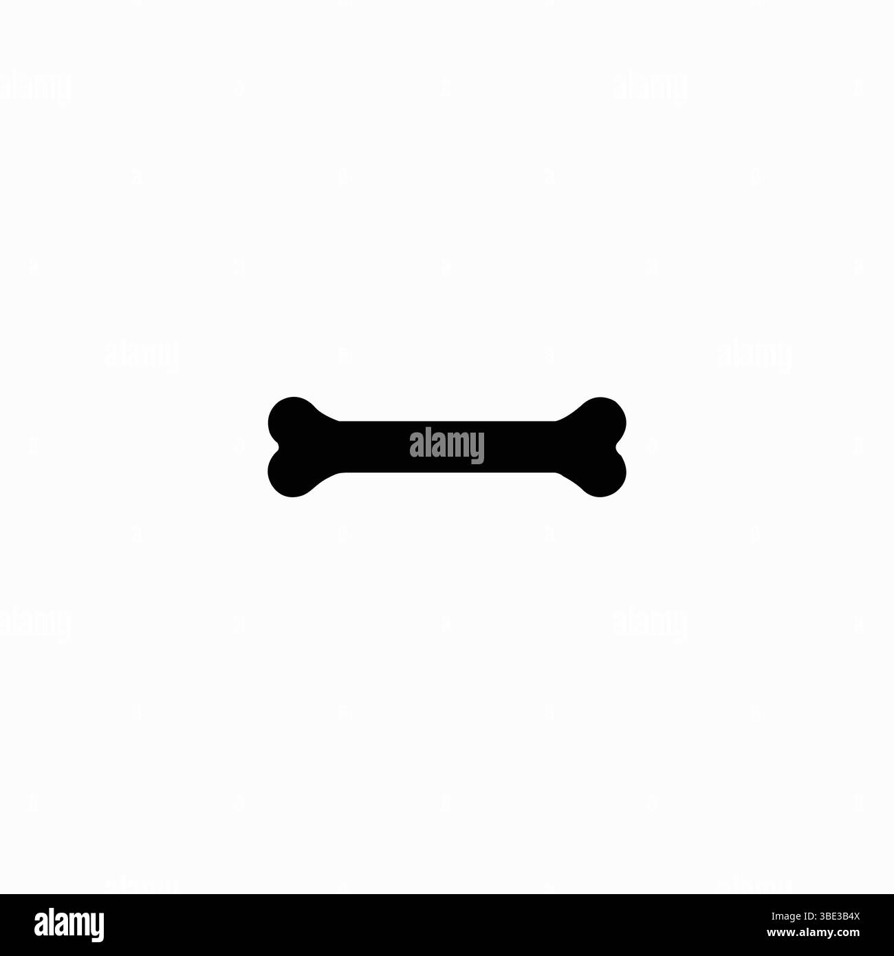 Icône d'os de silhouette isolé sur fond blanc. Symbole médical. Illustration de Vecteur