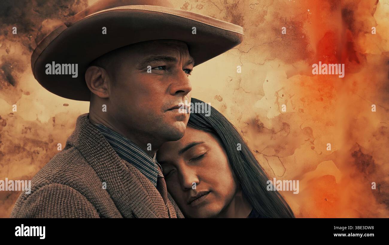 Tueurs de la Lune des fleurs année : 2023 USA réalisateur : Martin Scorsese Leonardo DiCaprio, Lily Gladstone Key Art affiche Banque D'Images