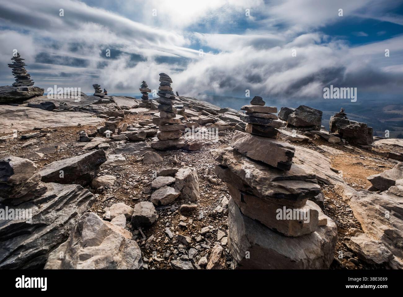 France, Ardèche, Sainte-Eulalie, Mont Gerbier de jonc, sources de la Loire Banque D'Images