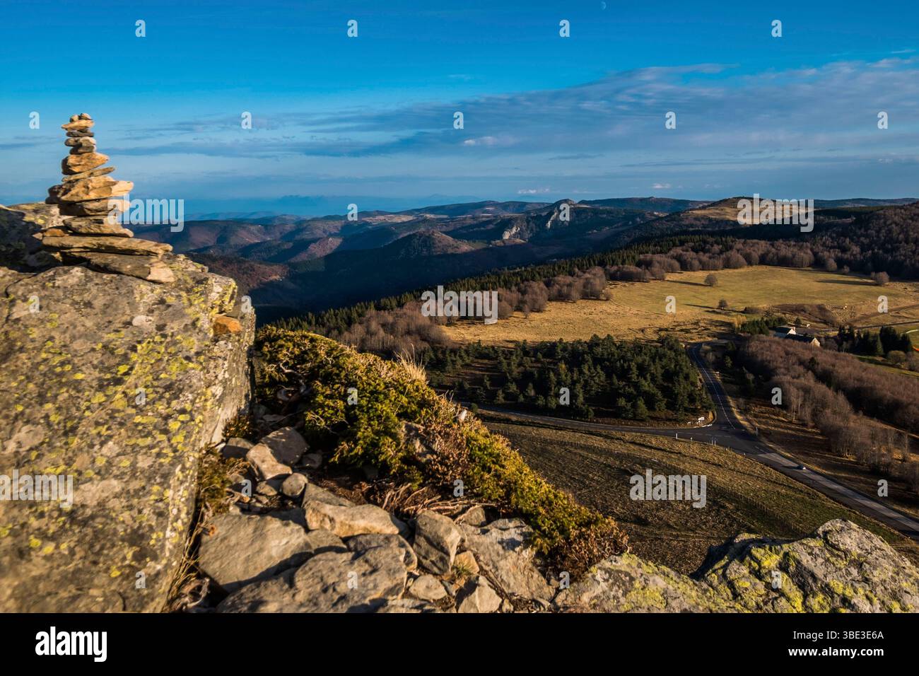 France, Ardèche, Sainte-Eulalie, Mont Gerbier de jonc, sources de la Loire Banque D'Images