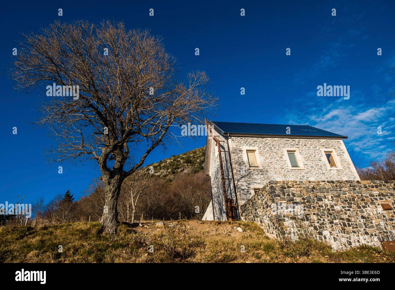 France, Ardèche, Sainte-Eulalie, Mont Gerbier de jonc, sources de la Loire ; Maison du Parc Banque D'Images