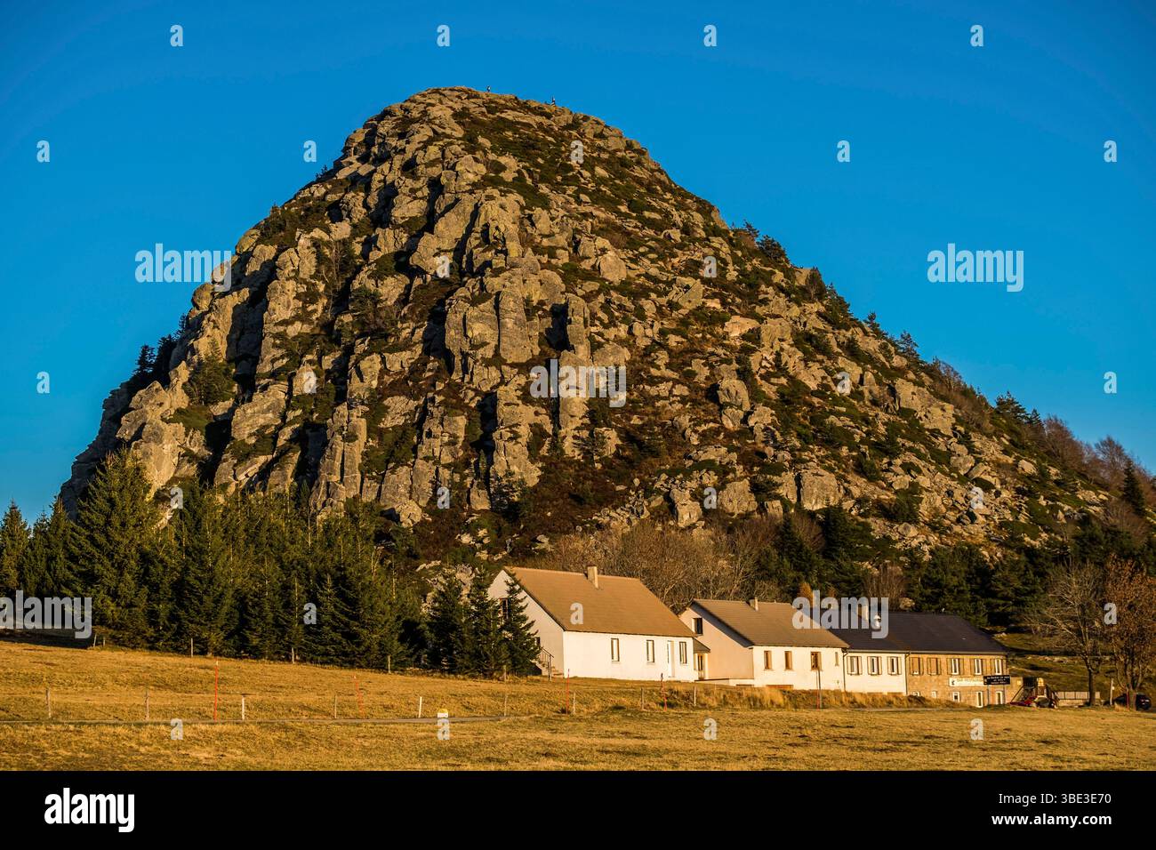 France, Ardèche, Sainte-Eulalie, Mont Gerbier de jonc, sources de la Loire Banque D'Images