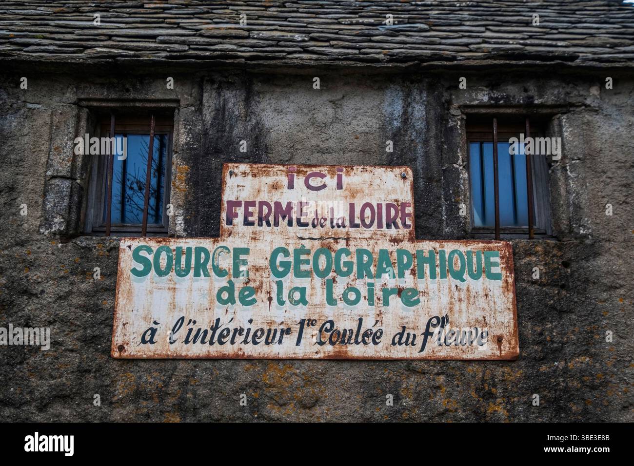 France, Ardèche, Sainte-Eulalie, Mont Gerbier de jonc, sources de la Loire Banque D'Images