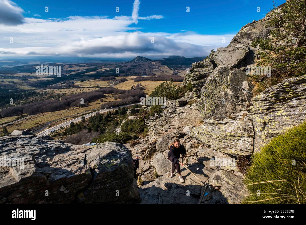 France, Ardèche, Sainte-Eulalie, Mont Gerbier de jonc, sources de la Loire Banque D'Images