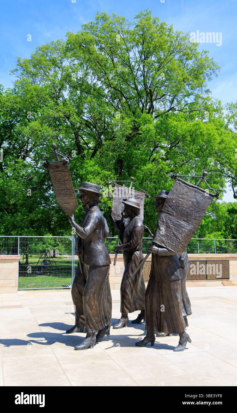Tennessee Woman suffrage Monument à Centennial Park, Nashville, Tennessee, États-Unis Banque D'Images