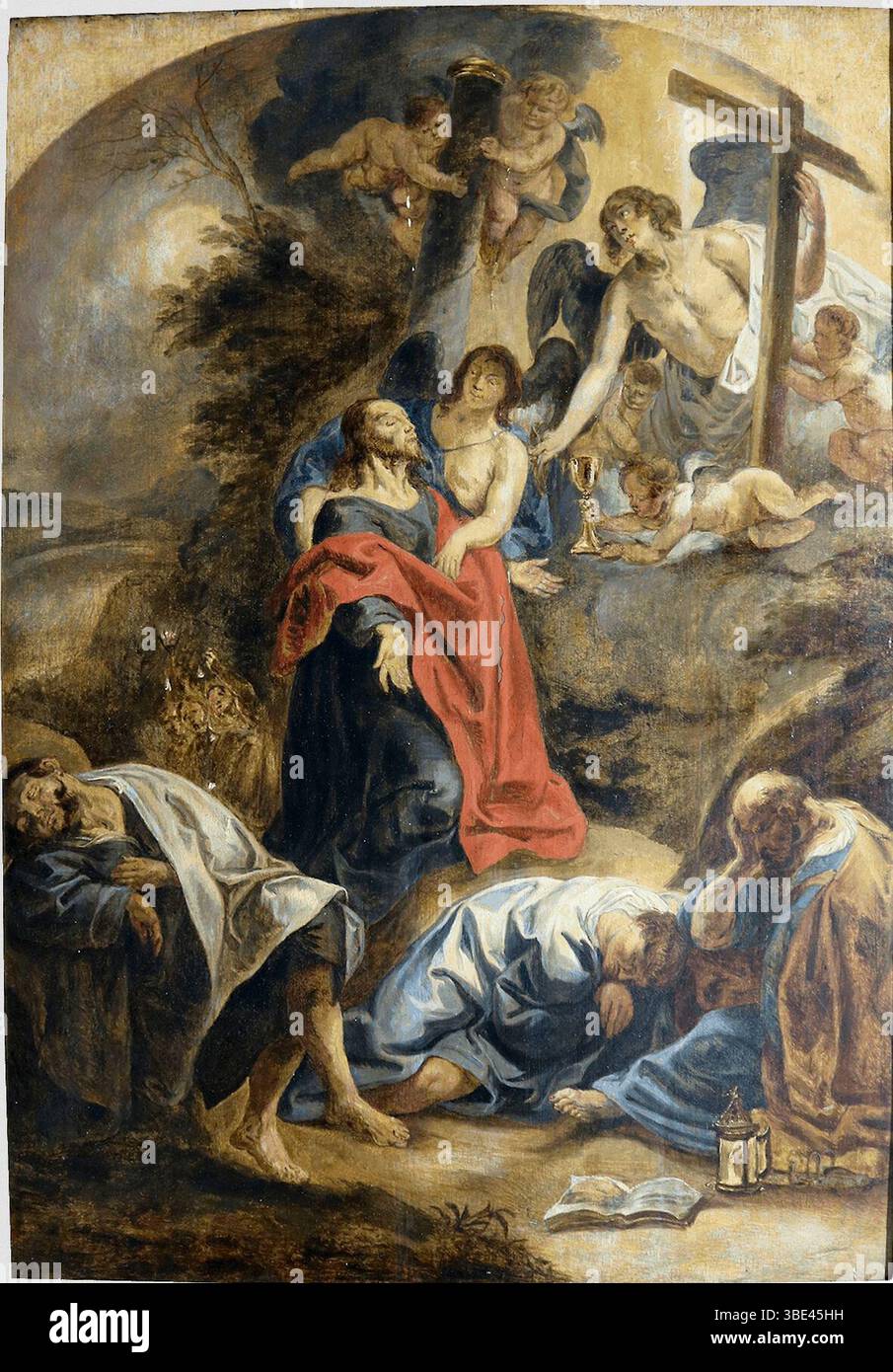Jacob Jordaens - L'agonie du Christ dans le jardin de Gethsémani. Banque D'Images