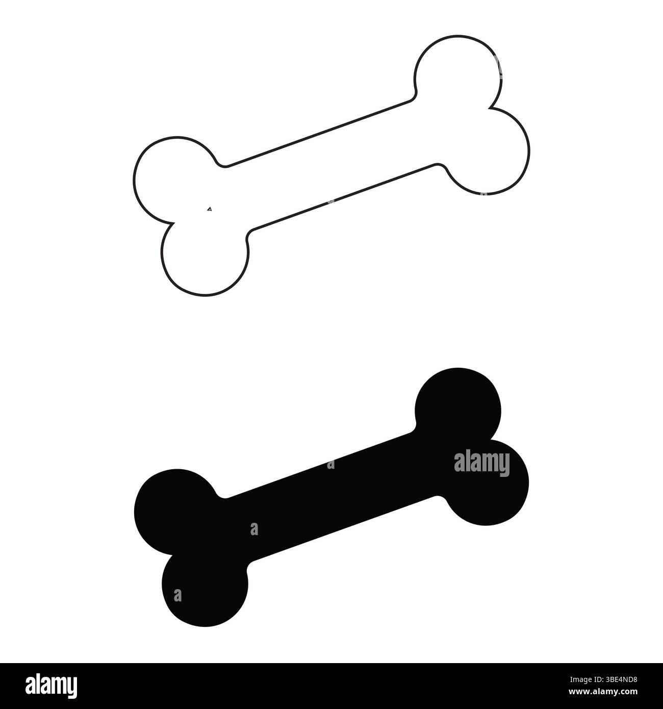 Motif icône silhouette d'os de chien Illustration de Vecteur