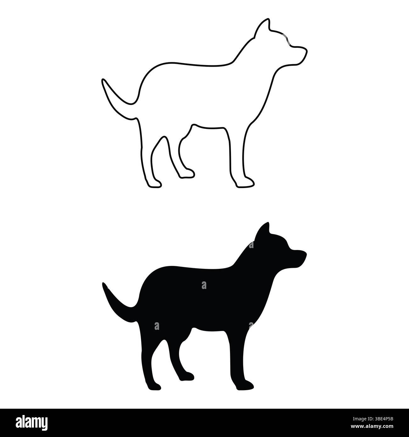 Vecteur silhouette noire de chien Labrador debout Illustration de Vecteur Vecteur silhouette noire de chien Labrador debout Illustration de Vecteur