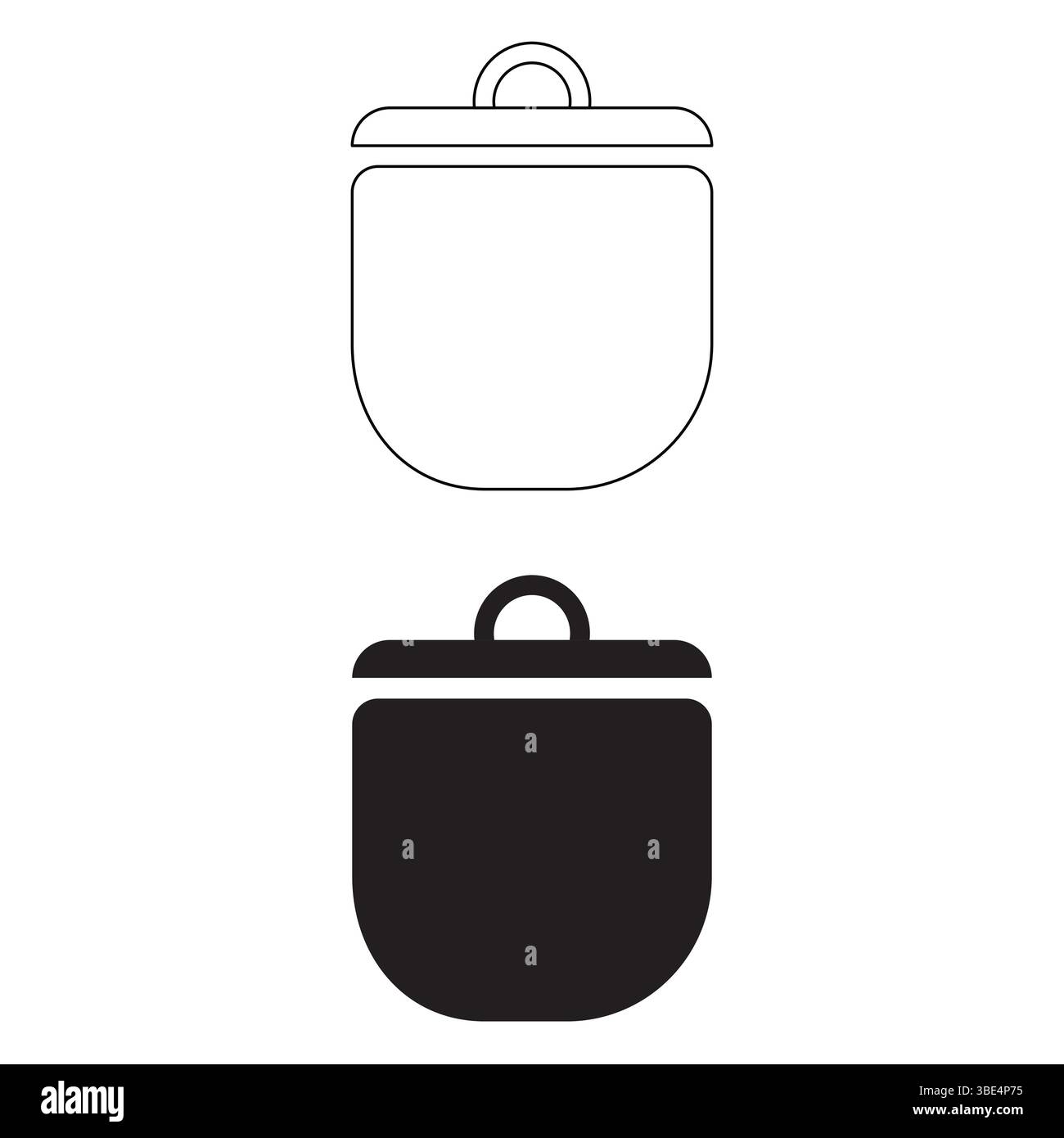 Design minimaliste d'icône de pot Illustration de Vecteur