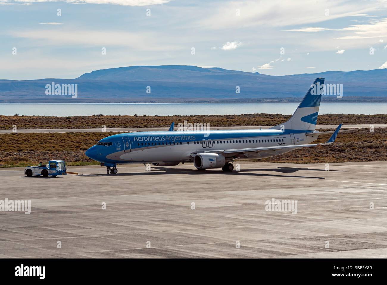 Vol de El Calafate à Buenos Aires, Argentine Banque D'Images