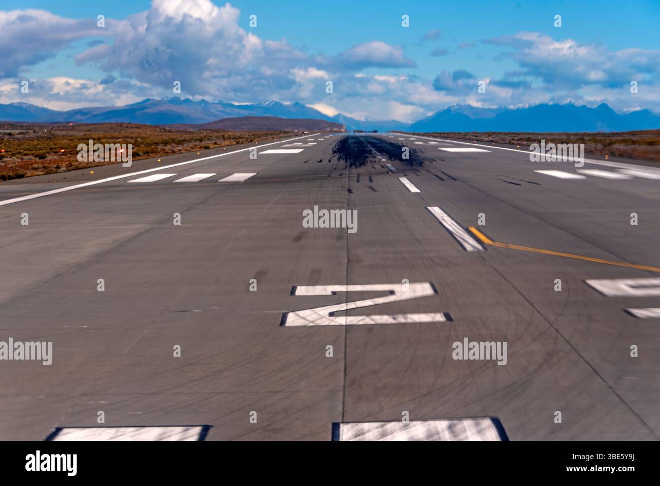 Vol de El Calafate à Buenos Aires, Argentine Banque D'Images