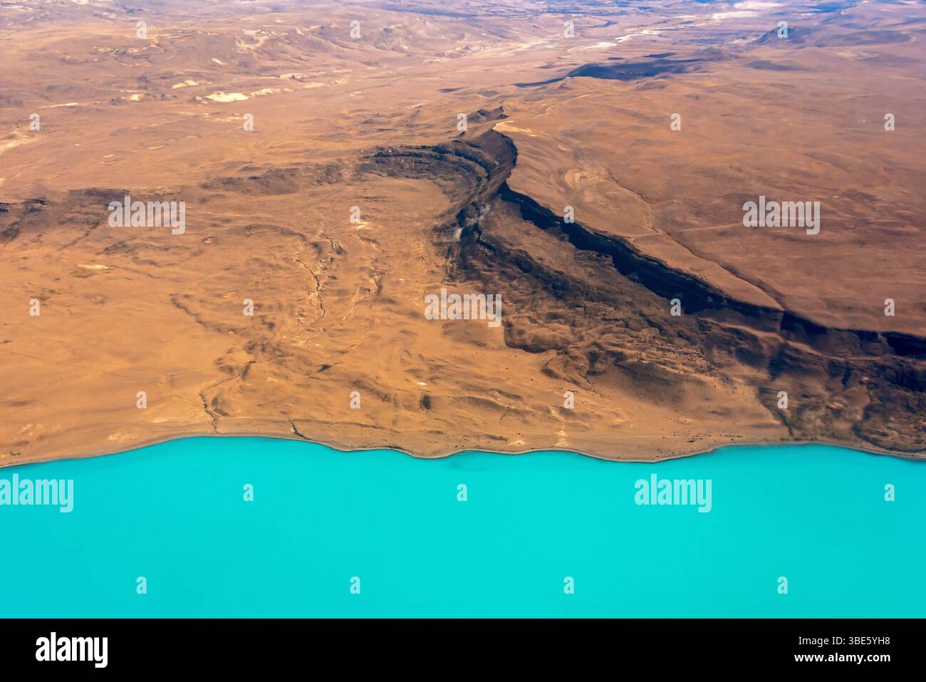 Vol de El Calafate à Buenos Aires, Argentine Banque D'Images