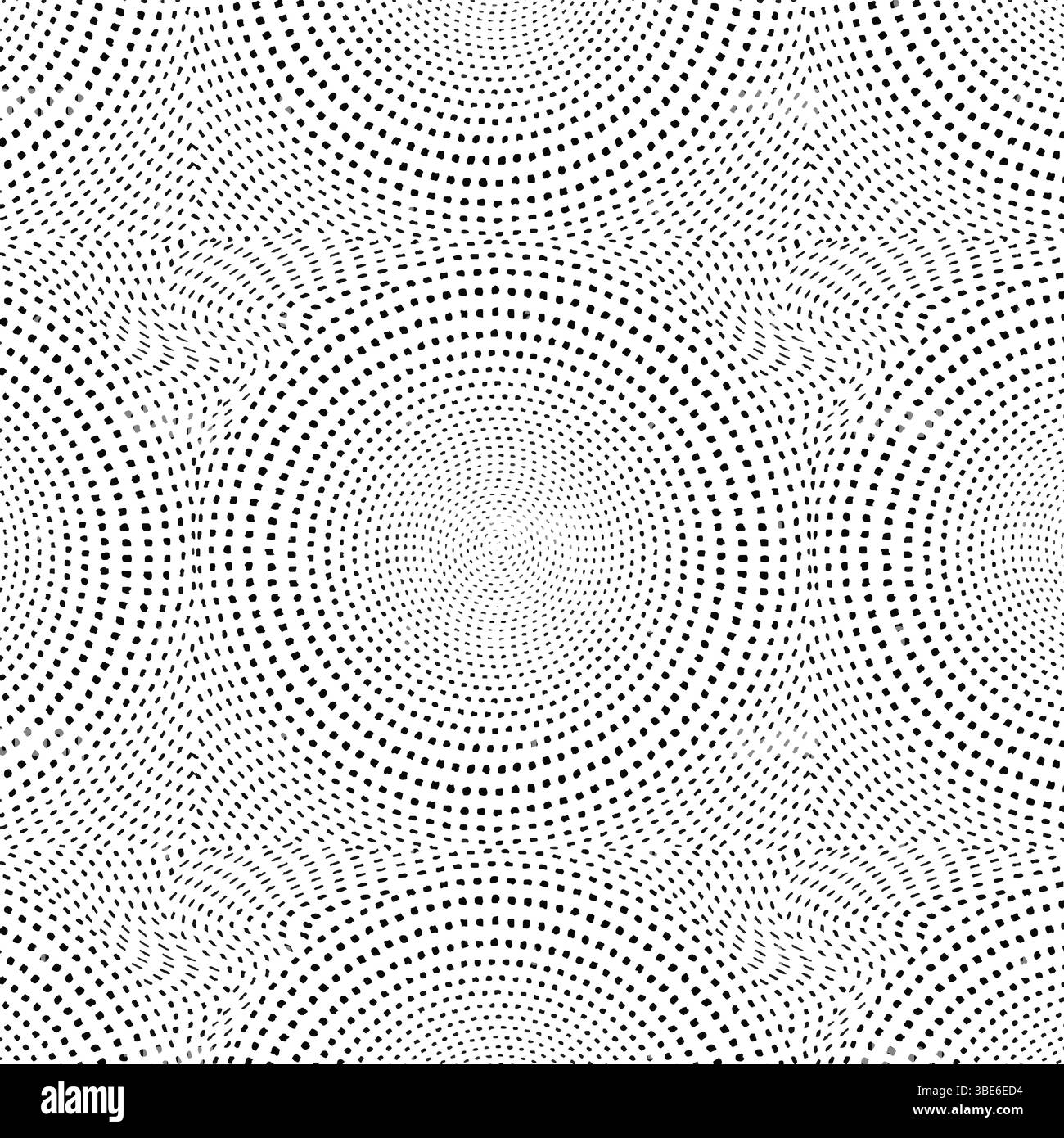 Design de texture sans couture à motif de points circulaires abstrait noir et blanc Illustration de Vecteur