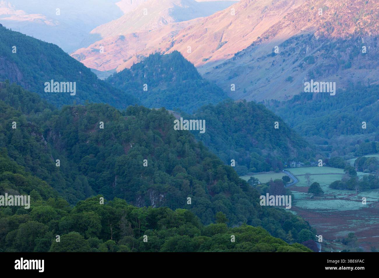 District De Borrowdale Valley Lake Banque D'Images