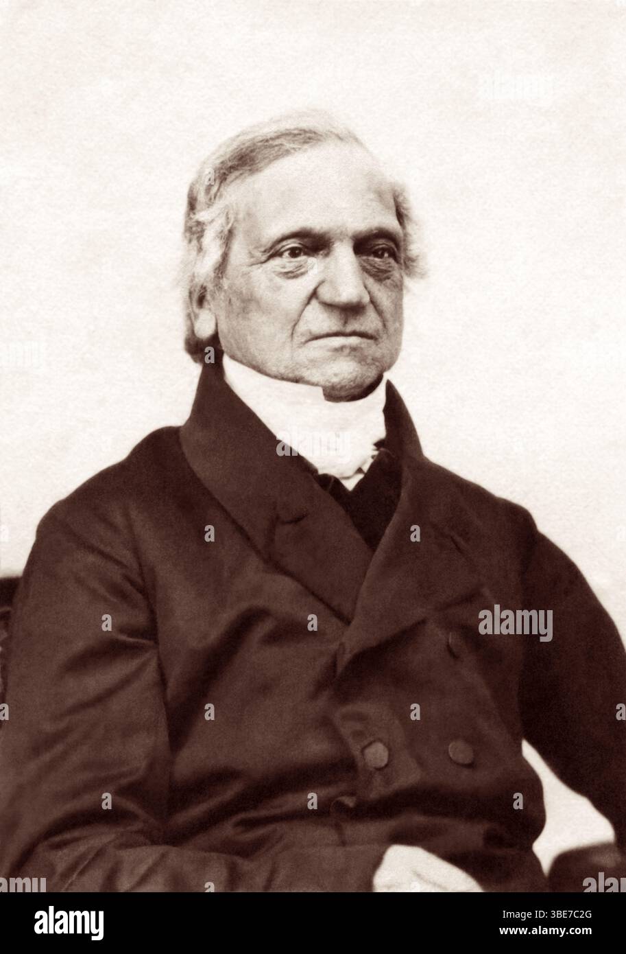 Adam Sedgwick (1785-1873), fondateur de la géologie moderne, a proposé les périodes géologiques du Dévonien et du Cambrien (explosion cambrienne). Bien que mentor du jeune Charles Darwin, Sedgwick s'oppose à la nature matérialiste de la théorie de l'évolution de Darwin par sélection naturelle. Banque D'Images