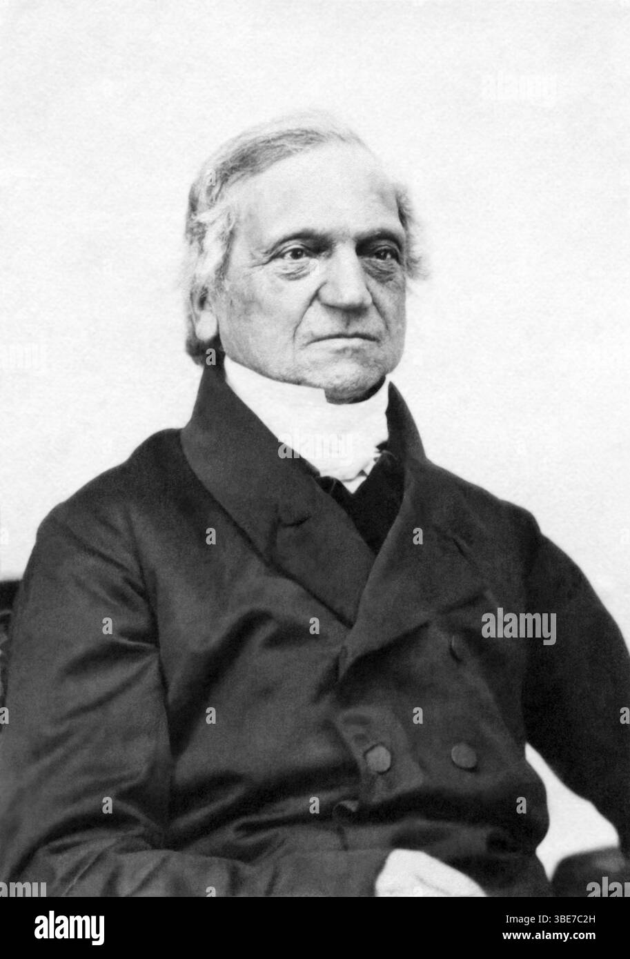 Adam Sedgwick (1785-1873), fondateur de la géologie moderne, a proposé les périodes géologiques du Dévonien et du Cambrien (explosion cambrienne). Bien que mentor du jeune Charles Darwin, Sedgwick s'oppose à la nature matérialiste de la théorie de l'évolution de Darwin par sélection naturelle. Banque D'Images