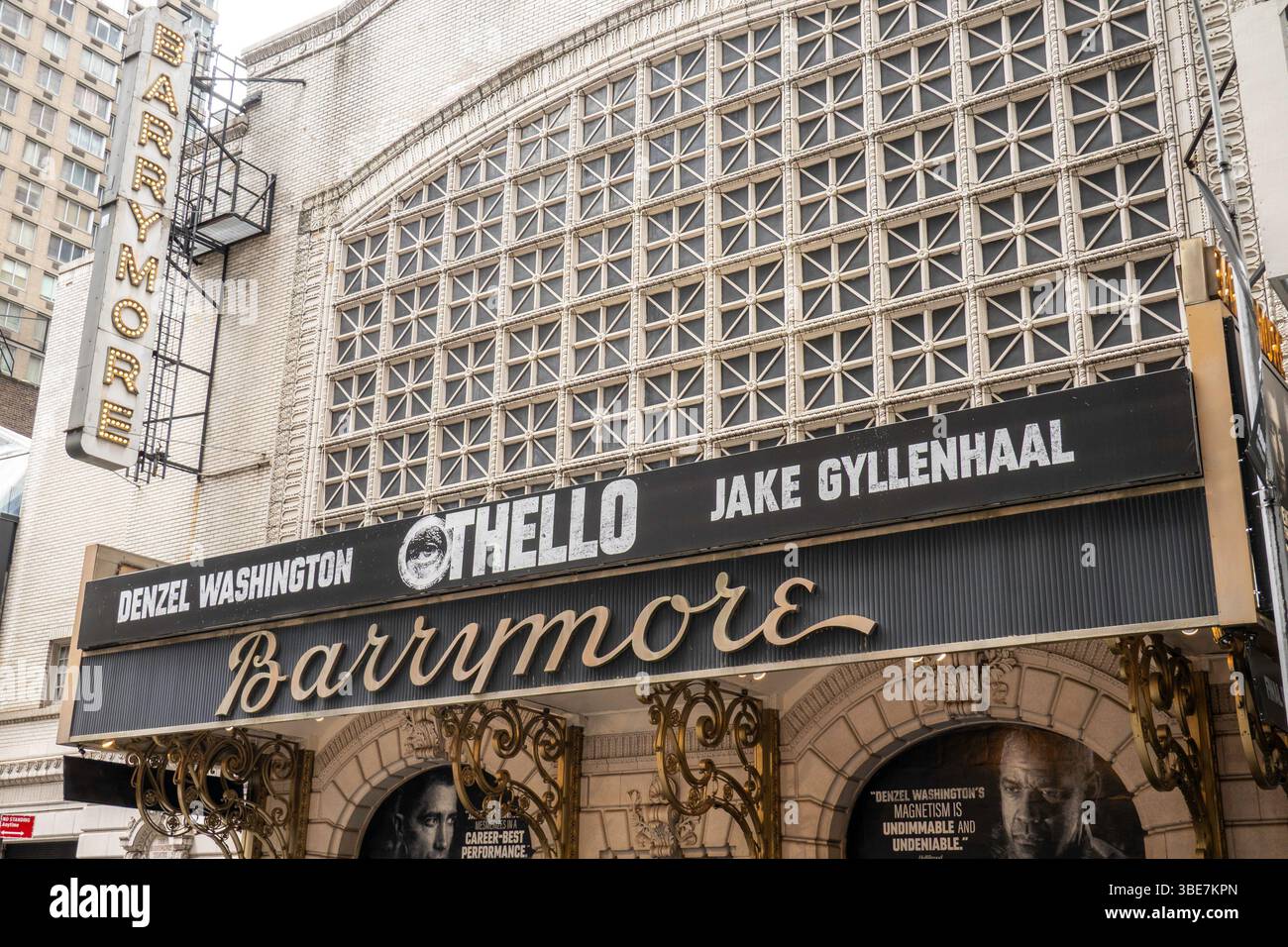 Ethel Barrymore Theatre Marquee à Times Square avec 'Othello', NYC 2025 Banque D'Images