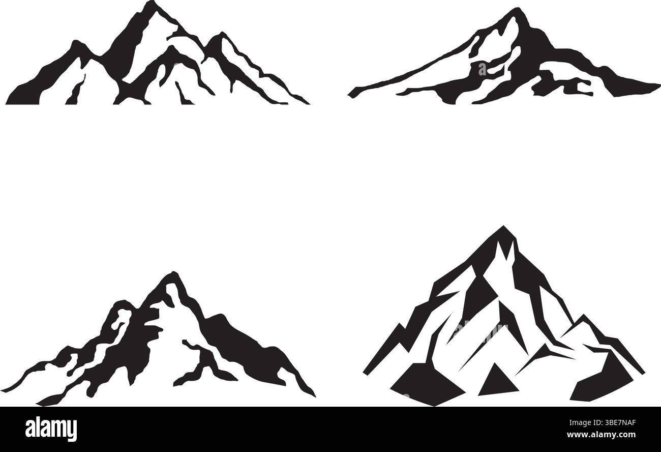 Icône d'illustration de montagne élément symbole Design Illustration de Vecteur