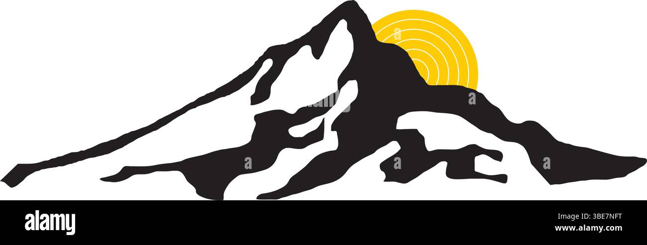 Icône d'illustration de montagne élément symbole Design Illustration de Vecteur