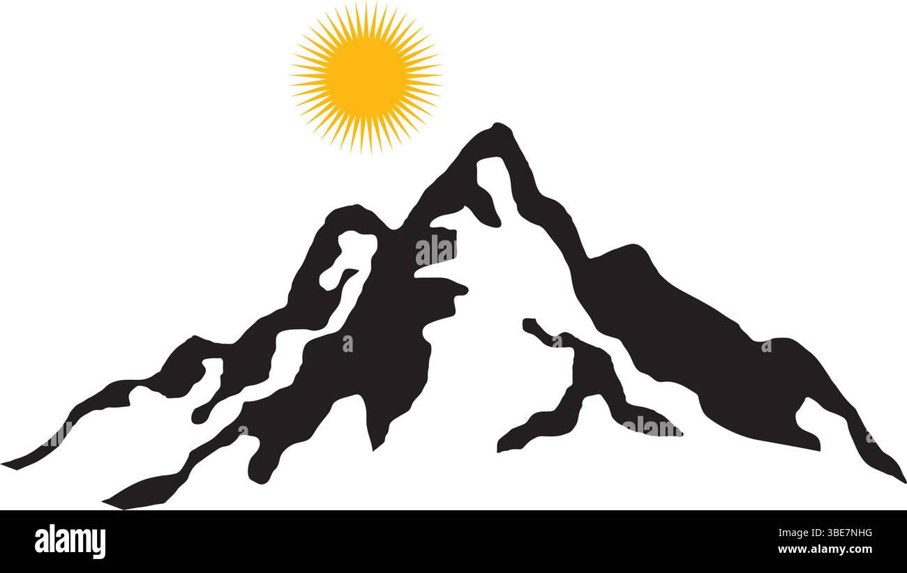 Icône d'illustration de montagne élément symbole Design Illustration de Vecteur