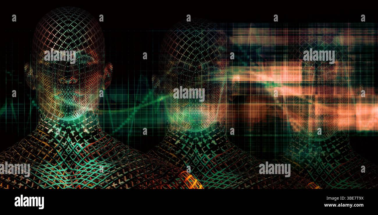 Les tendances technologiques dans le secteur des entreprises de haute technologie numérique Banque D'Images