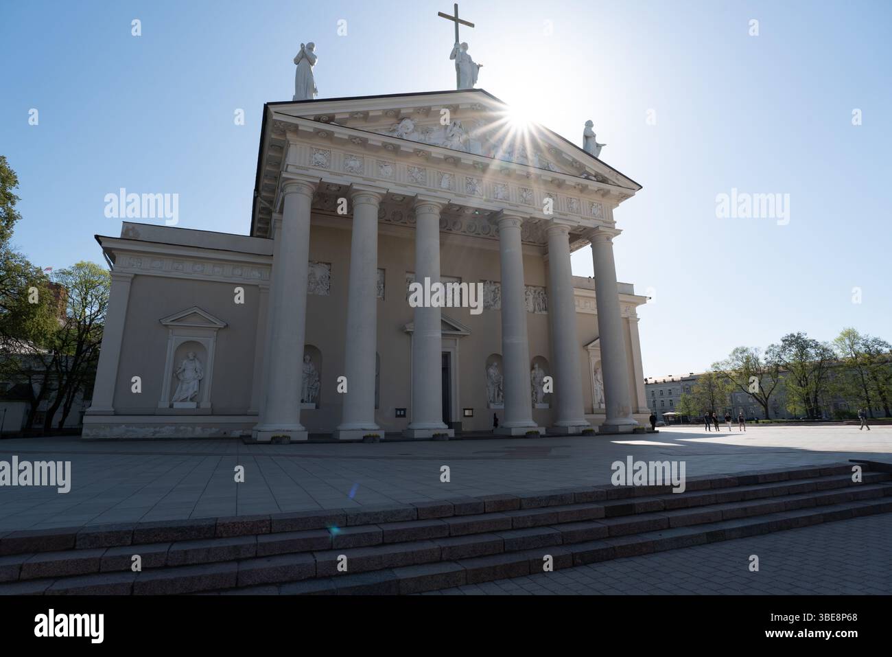 La basilique Cathédrale de Saint Stanislas et Saint Ladislas de Vilnius, Lituanie Banque D'Images