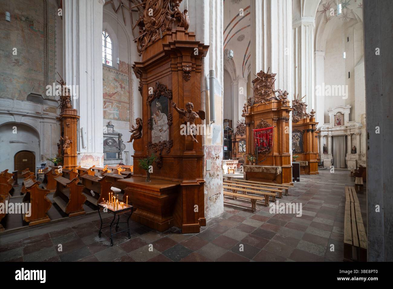 Église de François et Bernard, église de style gothique tardif à Vilnius, Lituanie Banque D'Images