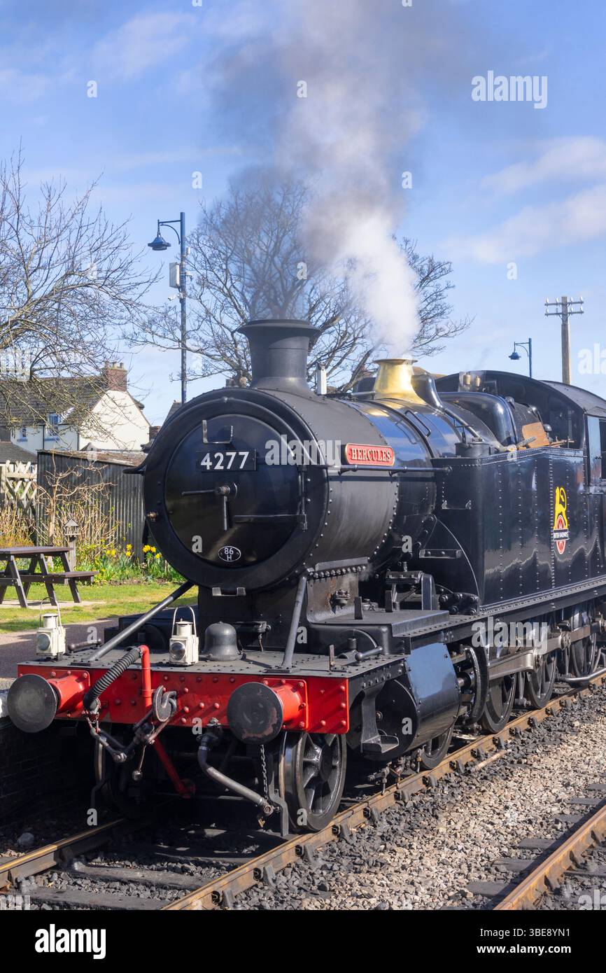 Sheringham Norfolk Sheringham Station Sheringham train à vapeur dans la gare ferroviaire du North Norfolk Sheringham Norfolk Angleterre UK GB Europe Banque D'Images