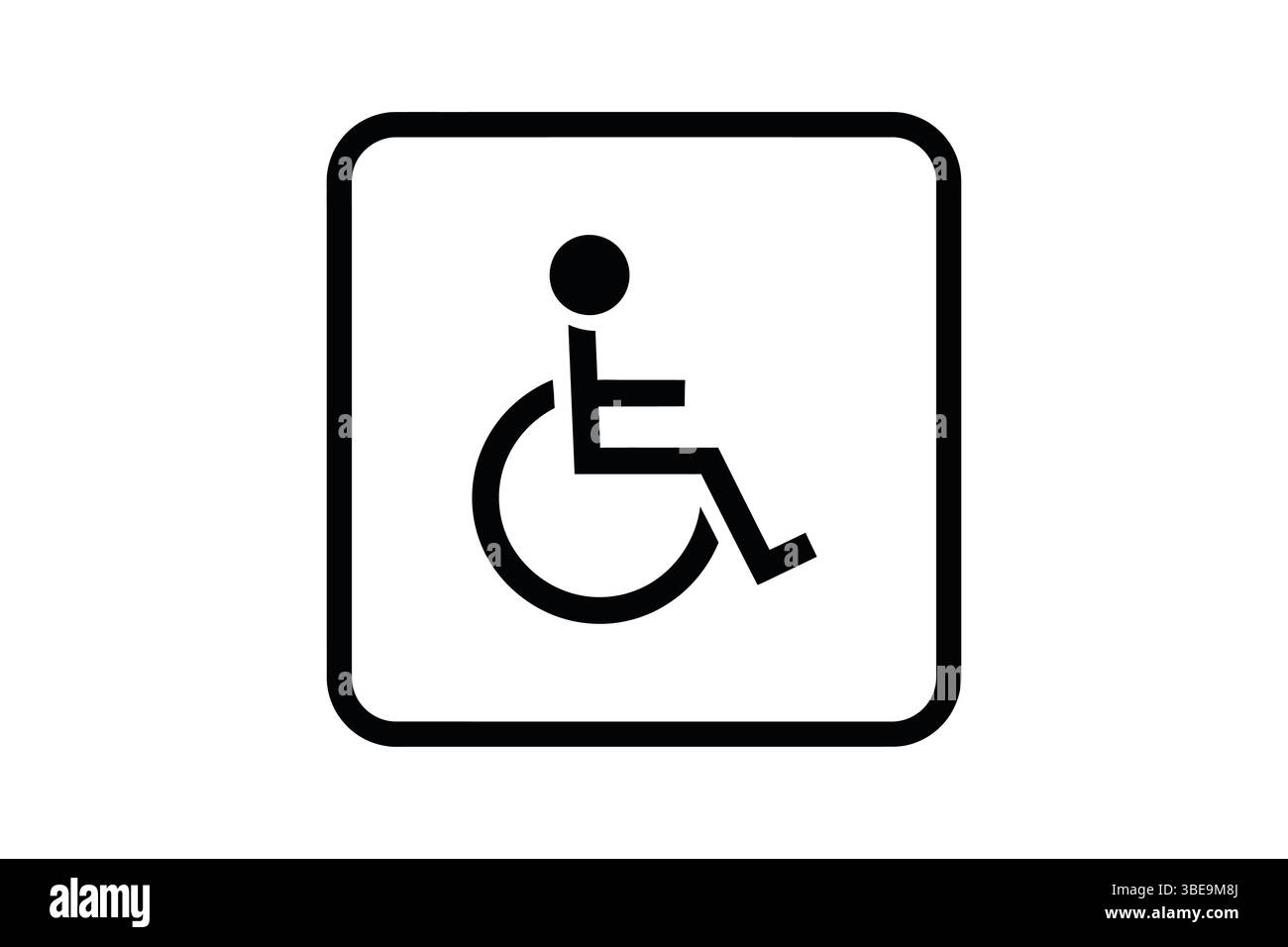 Panneau d'accès pour handicapés, icône accessible, symbole d'invalidité, conception universelle Illustration de Vecteur