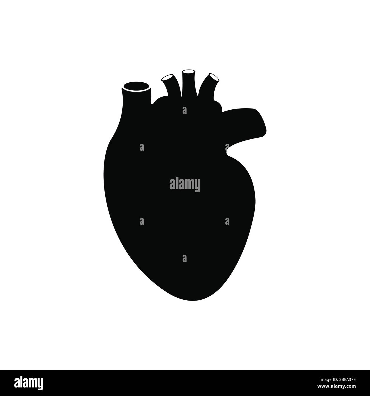 Icône Heart Silhouette pour la santé et l'amour Illustration de Vecteur