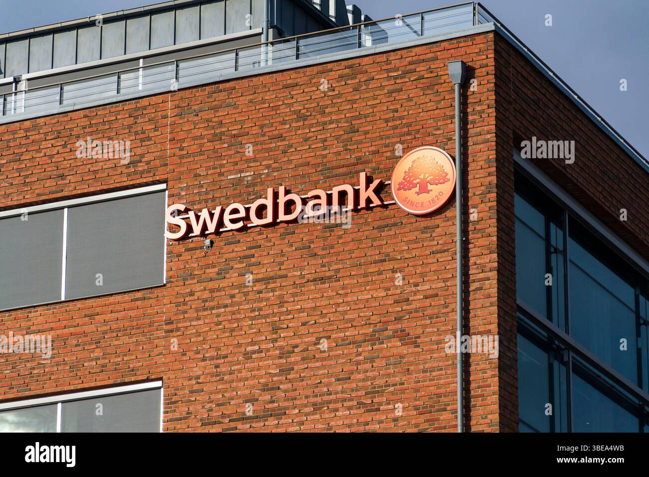 Le siège de la société Swedbank à Lindholmen le 10 mai 2025 à Gothenburg, Suède. Banque D'Images